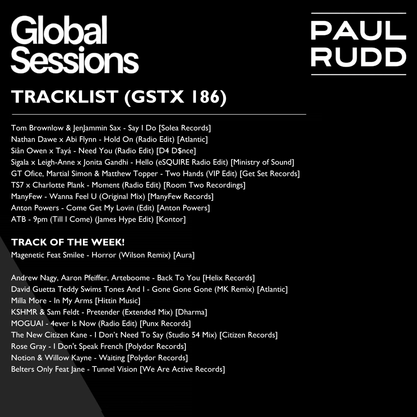 The Globalsessions with Paul Rudd - Episode 186 episode artwork
