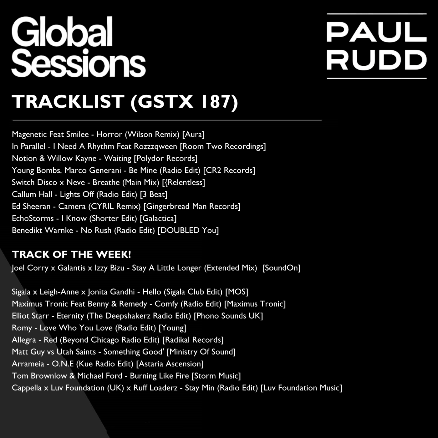The Globalsessions with Paul Rudd - Episode 187 episode artwork