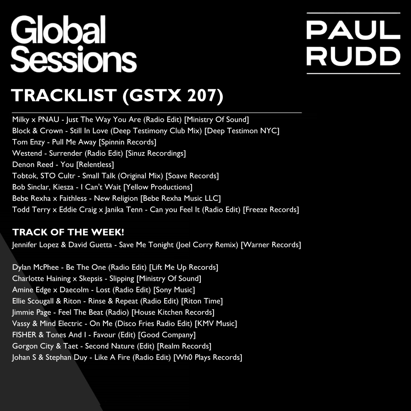 The Globalsessions with Paul Rudd - Episode 207 episode artwork