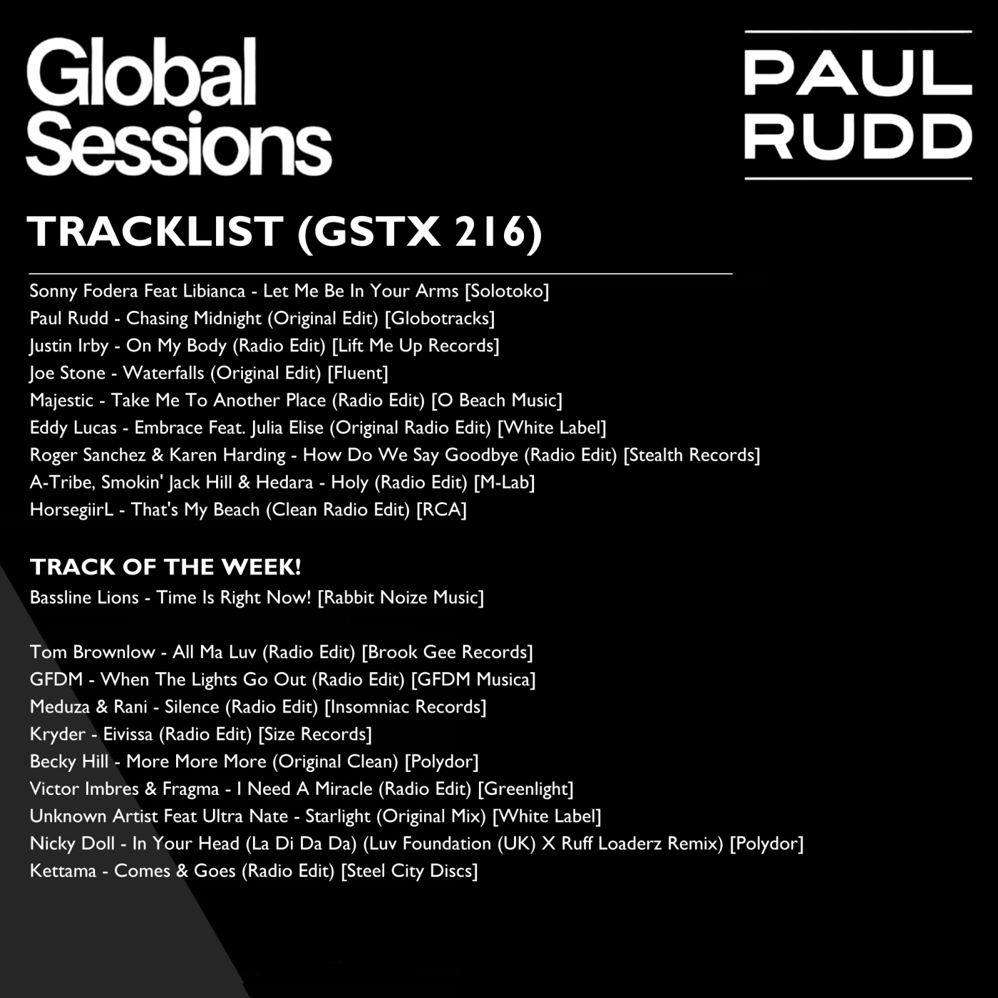The Globalsessions with Paul Rudd - Episode 216