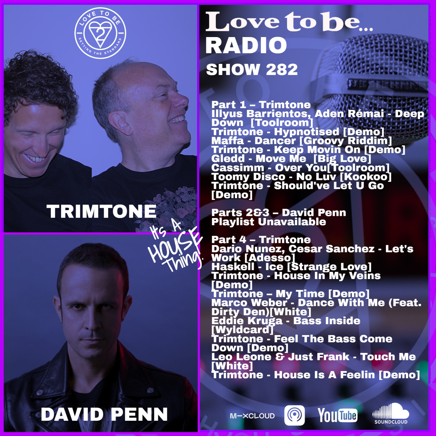 Love to be... Radio 282 | Trimtone & David Penn episode artwork